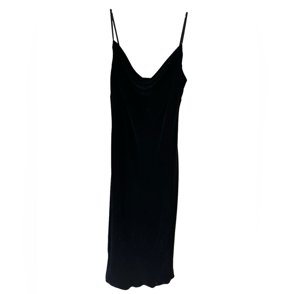 Banana Republic, Black Velvet Scoop neck dress